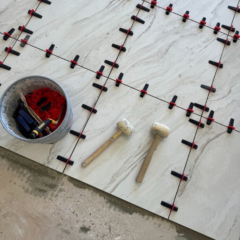 Tile flooring installation by Pioneer Floor Coverings