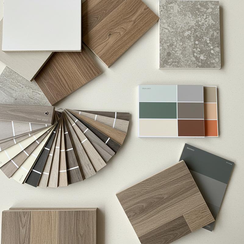 Interior design sample swatches