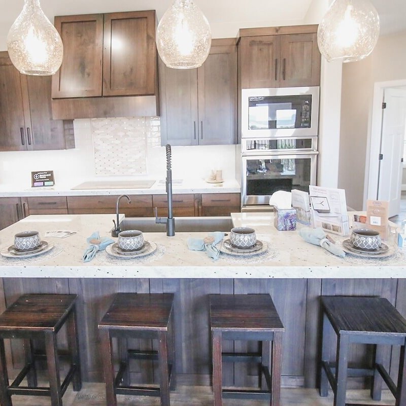 Rustic kitchen at 'Radharc A' Gleann' from Pioneer Floor Coverings & Design