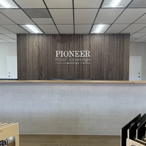 Pioneer Floor Coverings reception desk in Hurricane UT